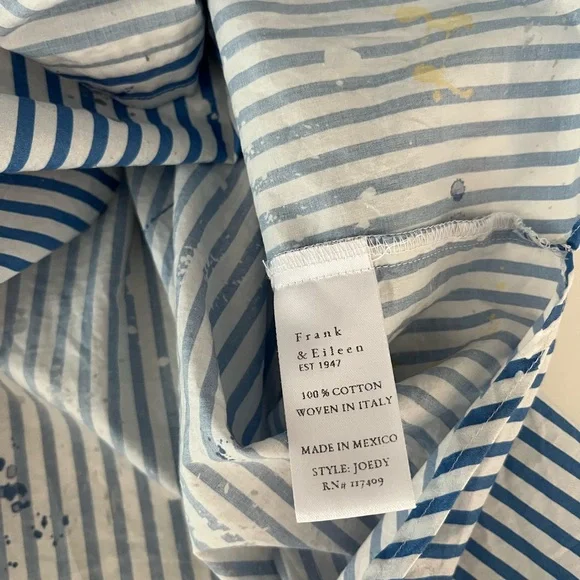 Frank & Eileen Joedy Paint Splatter Stripe Relaxed Button-up Shirt - Picture 5 of 5